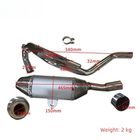 Nouveau silencieux d'échappement en alliage d'aluminium pour moto tout-terrain Apollo, adaptable universellement pour la rénovation/amélioration