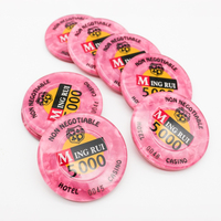 Jetons de poker professionnels en acrylique français à cinq couches, personnalisés, ronds, avec RFID, pour jeux de casino, vente en gros