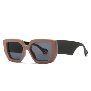 Occhiali da sole irregolari quadrati neri da uomo <span class=keywords><strong>milano</strong></span> settimana della moda 2024 di marca di design di lusso sfumature di celebrità occhiali con montatura spessa UV400 - Product Image 3