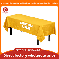 Nappe rectangulaire jetable en PEVA, PP, PE, personnalisable avec logo, imperméable, robuste, écologique, moderne, vente en gros directe usine