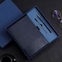 Cahier A5 personnalisé en PU de qualité supérieure et ensemble de clé USB pour stylo Cahier de journaux Bloc-notes Ensemble de cadeaux d'entreprise