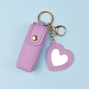 Llavero con Bolsa para Lápiz Labial, Accesorios Lindos, Mini Bolsa de Cuero PU para Bálsamo Labial, Llavero para Maquillaje, Llavero para Brillo Labial - Product Image 6