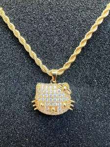 直销不锈钢镀金卡通吊坠项链时尚链条字母图案儿童时尚首饰 - Product Image 5