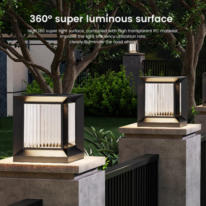 Lámpara de pilar solar LED IP55 para exteriores, luz de poste alimentada por baterí<span class=keywords><strong>a</strong></span> para jardín, terraza, pared de casa, puerta Rural - Product Image 2