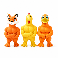 Jouets pour chiens en caoutchouc naturel qui couinent, lot de 3 jouets à mâcher pour animaux, pour chiot, jeu interactif