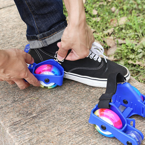 Chaussures à roulettes durables et réglables, colorées, avec talon coulissant, pour enfants, pour la rue, avec lumières clignotantes - Product Image 6