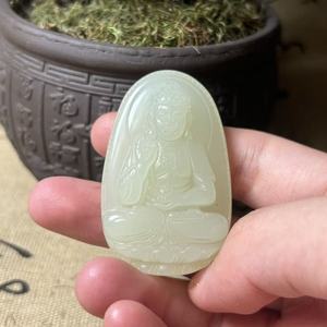 Pendentifs et amulettes en jade Hetian, style vintage, en provenance de Mongolie du Nord, avec les douze signes du zodiaque et les huit divinités patronnes, pour hommes et femmes, vente en gros - Product Image 4
