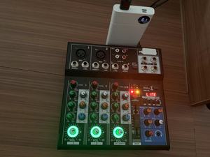 R4 <span class=keywords><strong>2</strong></span> canales 48V Fuente de alimentación fantasma Estudio <span class=keywords><strong>en</strong></span> <span class=keywords><strong>vivo</strong></span> Mezclador de audio estéreo Mezcla de sonido DJ Consola USB - Product Image 6