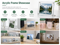 Cadre photo en acrylique coloré sur mesure, vente en gros, directement de l'usine, cadre photo de bureau en plexiglas transparent pour la décoration de la maison et de mariage