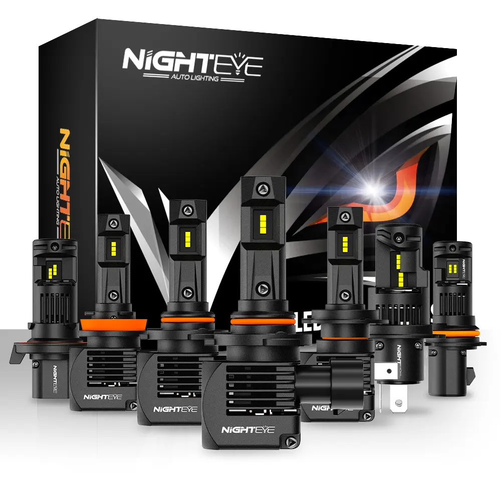 Nighteye 100W 24000 LM Led Headlights Bulb H4 High Power Auto Luces Para H7 H11 9005 9006 Car Led Lights