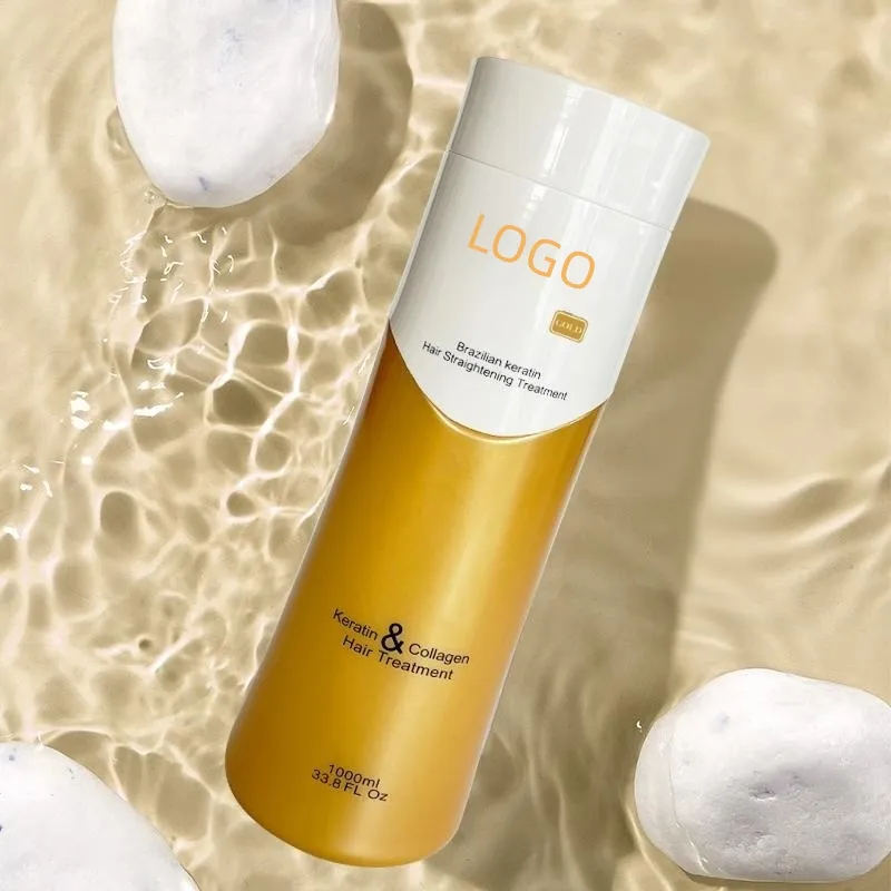 Maxi Bio Gold Protein Haar glättung Glättung creme Brasilien Keratin Behandlung Haar reparatur 1L