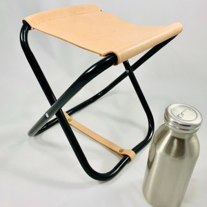 Taburete ligero de tubo metálico, taburete de cuero para pesca al aire libre, taburete portátil para trenes sin billetes. - Product Image 1