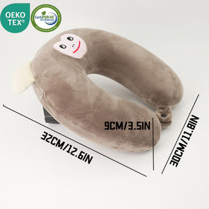 100% pur mousse à mémoire de forme oreiller de voyage housse lavable Portable oreillers de cou ergonomiques coussins de voyage pour avion voiture utilisation de bureau - Product Image 2