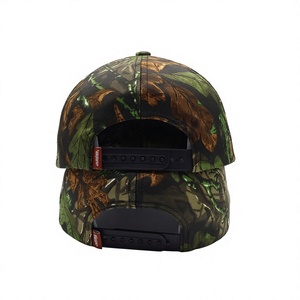 Gorra de béisbol personalizada de 5 paneles al por mayor, 100% poliéster, deportiva, con logo personalizado, cuerda, verde selva, logo con letras de movimiento. - Product Image 5