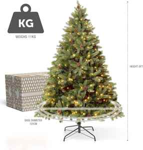 LED Lighted Xmas <b>Tree</b> 180CM Artificial Christmas <b>Trees</b> for Christmas Decorations PE Mix PVC Christmas <b>Tree</b> - Product Image 6