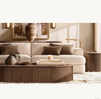 Canapé d'angle modulable en tissu en forme de L, style nordique européen, pour salon, avec rembourrage en éponge