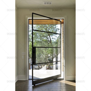 Intérieur verre aluminium profil encadré bureau pivotant <span class=keywords><strong>porte</strong></span>-<span class=keywords><strong>rideau</strong></span> cloison cloison panneau de séparation de pièce - Product Image 4