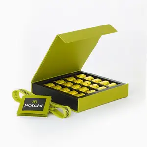 Atacado LOGOTIPO Personalizado Fecho Magnético Preto Caixas De Papel Dobrável com Impressão UV Logo Display Box