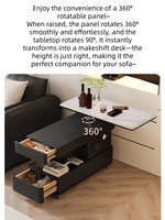 Table d'appoint mobile pour salon, table d'appoint moderne, minimaliste et légèrement luxueuse pour petits appartements