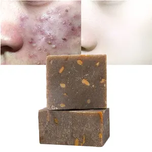 Private Label Custom 100% Natural Organic Skin Care Handmade Deep Cleansing Exfoliating Whitening Raw African Black Soap