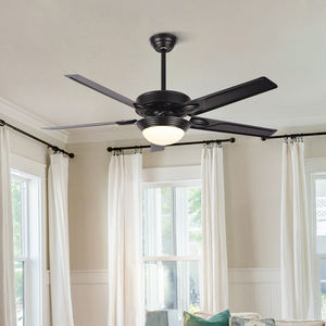 Ventilador de techo de lujo de 40 vatios con motor silencioso, de madera maciza, de cuatro aspas, con control remoto, moderno. - Product Image 6