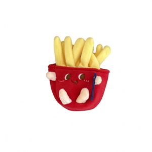 Porte-clés en peluche mignon de dessin animé, thème nourriture : hamburger et frites, pendentif de sac à dos, jouet en peluche doux pour enfants et amateurs de fast-food - Product Image 5