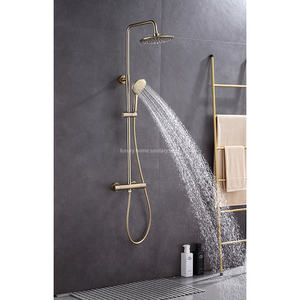 Grifo moderno, barra redonda, temperatura constante, palabras solares, dibujo de pulverización manual, traje de oro de circonio, boquilla de ducha de temperatura constante - Product Image 3