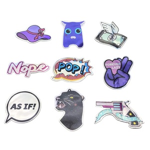 Pegatina láser de forma redonda, etiquetas de seguridad con holograma Original superpuesta, película holográfica con purpurina troquelada, etiqueta de código Visa Qr - Product Image 1