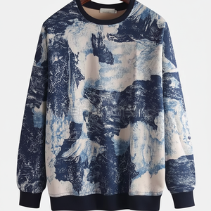 Manches longues Nouveau design Hommes Imprimé Sweats Coton Prix de gros Basics Hommes Imprimé Sweats - Product Image 1