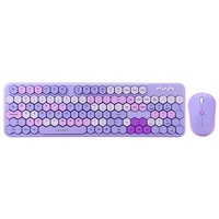Clavier hexagonal moderne et élégant GEEZER, combo clavier et souris sans fil 2,4 G au design en nid d'abeille
