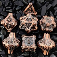 Jeu de dés multi-faces en alliage de zinc pour TRPG, D&D, Cthulhu, COC et jeux de société - Dés à angle droit D6/D20
