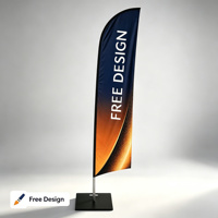 Drapeau Triton pour la promotion commerciale en extérieur, bannière publicitaire avec kit de poteau