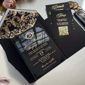 Invitaciones de Bautizo Personalizadas Transparentes de Papel Recubierto, Ecológicas y Modernas, para Bodas y Navidad, Venta al Por Mayor, Nueva Llegada - Product Image 5