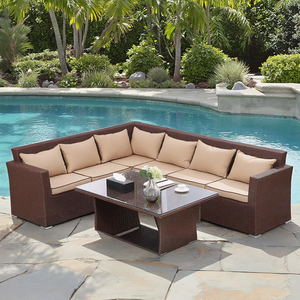 <span class=keywords><strong>Ambia</strong></span> Garden Furniture Outdoor Sofa Set Aluminium2023 Conversation Patio Set Bamboo Outdoor Sofa Set Round Sofa Outdoor - Product Image 6