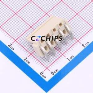 BX-VH3.96-5PWZ-GW Wire-to-Board Pin Header Bent Lead Through Hole,P=3.96mm Connector 1x5P 3.96mm Right Angle Insert VH - Product Image 2