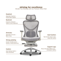 Chaise de bureau ergonomique moderne entièrement en maille, réglable, pour usage professionnel, bureau à domicile, chambre, hôpital, école, hôtel, garantie de 3 ans