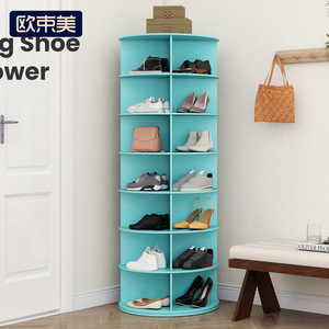Ou Shu Mei <b>Rotating</b> Shoe <b>Rack</b> 7 Tier Multi Layer <b>Storage</b> Shelf For Shoes And Bags Bedroom Living Room Use - Product Image 1