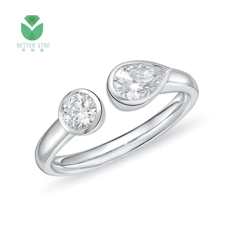 Fine Jewelry 9K 14K18k White Gold PT950 Price 1 Carat D VS Synthetic HPHT CVD Lab Grown Diamond CVD Ring With IGI Certificate