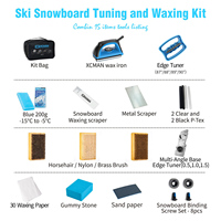 Kit de cire à ski XCMAN, kit d'affûtage des bords de ski et snowboard avec fer à cire, cire à ski, affûteur de bords latéraux, réparation de base Ptex