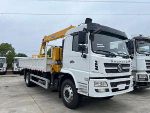 Camion de fret SHACMAN 4x2 de taille moyenne avec grue télescopique à flèche droite et benne basculante - Product Image 2