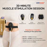 Appareil professionnel EMS pour la contraction musculaire, machine de stimulation électromagnétique haute intensité pour centre de beauté et spa