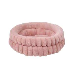 Cama de Lujo para Perros y Gatos, Tipo Cueva, de Terciopelo Suave, con Patrón de Malla Resistente, Estilo Moderno, Sostenible, Lavable, en Caja de Cartón - Product Image 1