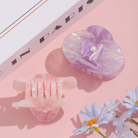Yuxi Pinces à cheveux rétro personnalisées, fleurs dégradées, barrettes pour coiffure mi-attachée, pinces requin, accessoires capillaires papillon dégradés