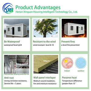 Casa Contenedor Desmontable de Dos Pisos de 20 pies y 40 pies, Edificio Modular, Dormitorio para Obras de Construcción, Oficina, Escuela, Hotel Moderno - Product Image 4