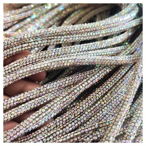 Vente en gros corde de luxe en cristal de verre et <span class=keywords><strong>strass</strong></span> pour chaussures vêtements de bricolage costume dentelle artisanat embellissement textile coupe <span class=keywords><strong>diamant</strong></span> - Product Image 6