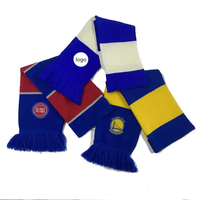 Neuankömmling Custom Acryl Schal Fußball Gestrickt Wintersport Fußball Club Fan Stricken Sport Fans Winter Schal