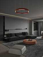 Luminaire suspendu LED circulaire moderne en aluminium décoratif pour salle à manger et salon