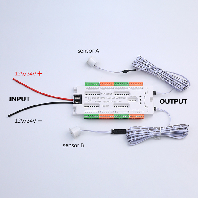 Hot Sales 3A Indoor LED Controller for Stairway PIR Motion Sensor Light Control DC12V/24V Dimmers Flexible LED Strip Stairway