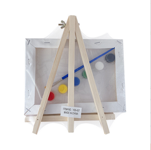 Bộ tranh vẽ vải bố cho bé 8 mẫu, kèm giá vẽ mini để bàn, kèm sơn cho bé vẽ tranh - Product Image 5