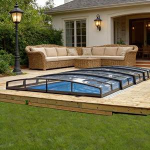 Cubierta <span class=keywords><strong>de</strong></span> Vidrio Ecológica para Piscina Elevada, Techo Cerrado Retráctil y Extensible, Cubierta <span class=keywords><strong>de</strong></span> Vidrio para Piscina Enterrada - Product Image 4